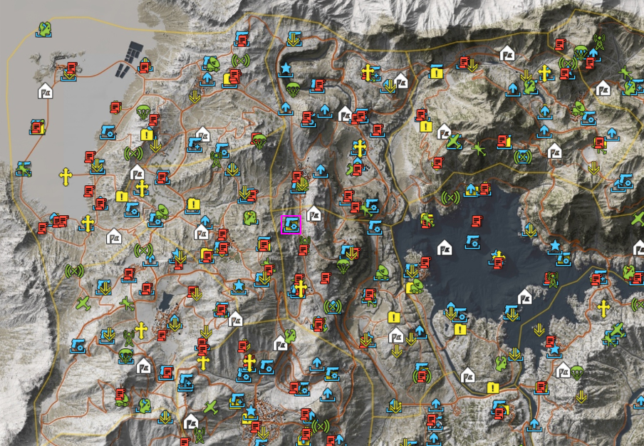 ghost recon wildlands weapon map
